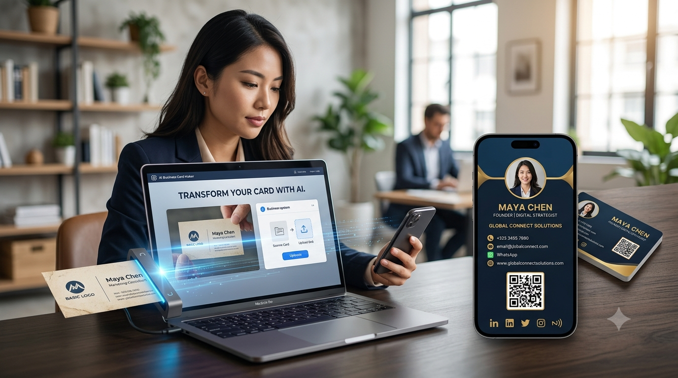 AI Business Card Maker: Create a Digital Business Card With AI